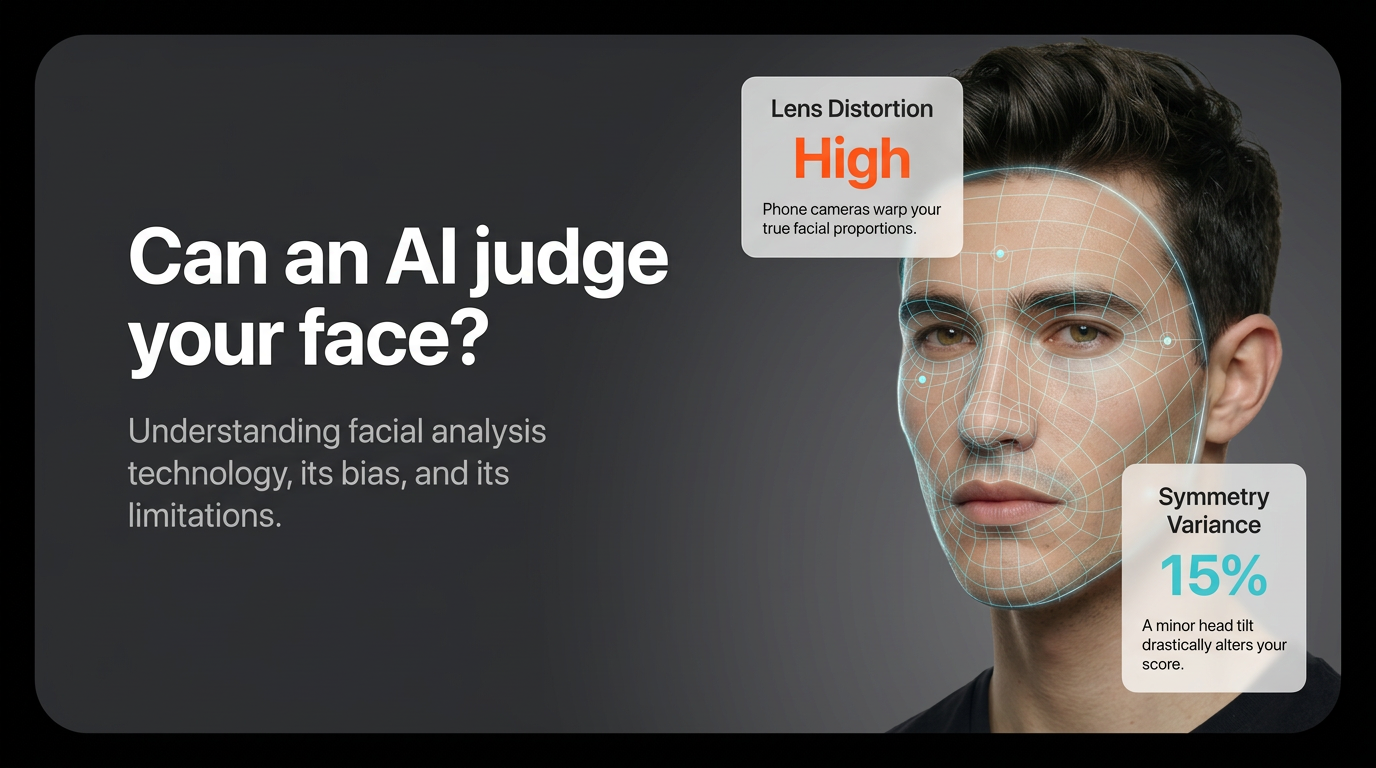 Man looking at a facial scanning interface on his smartphone