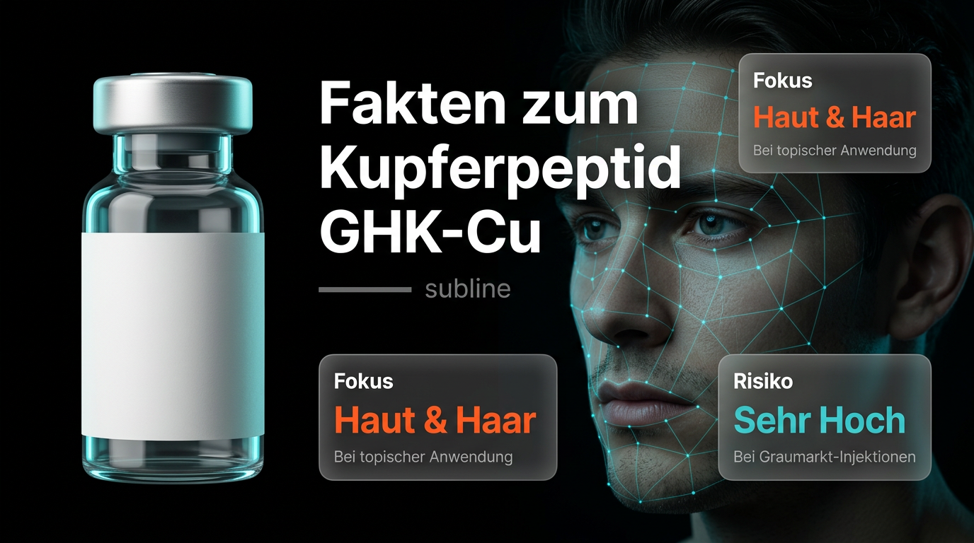 Mann betrachtet skeptisch ein Fläschchen mit kosmetischem Serum