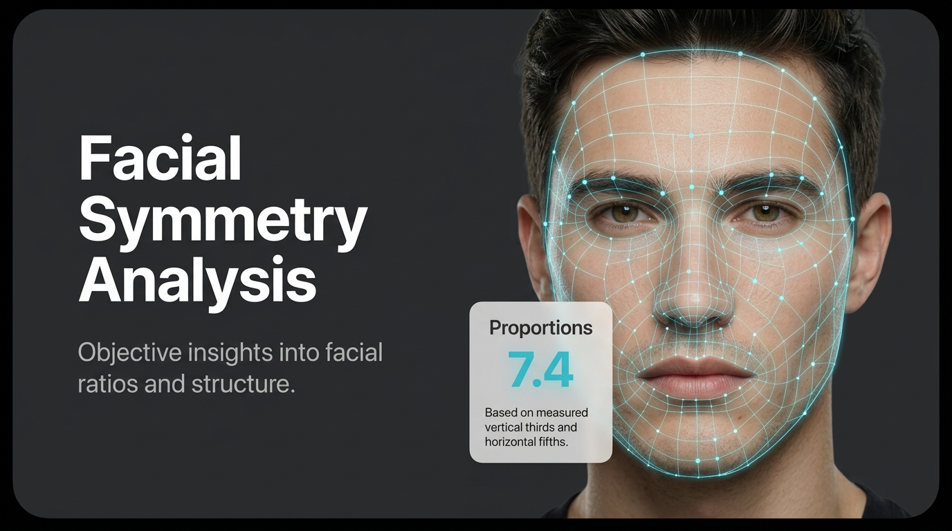 Diagram showing holistic facial proportions versus extreme angularity