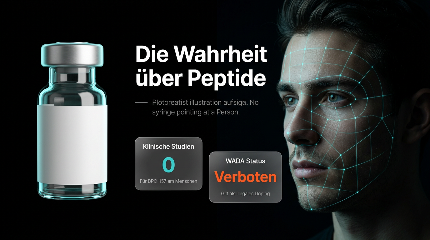 Mann betrachtet skeptisch eine kleine Ampulle im Laborlicht