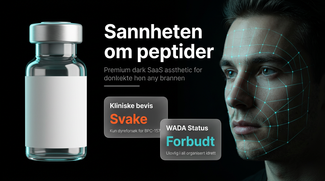 Mann som vurderer medisinske hetteglass med peptider